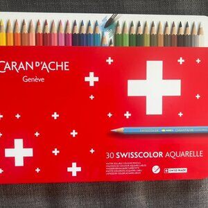 NEW Caran d'Ache 30 water colour pencils